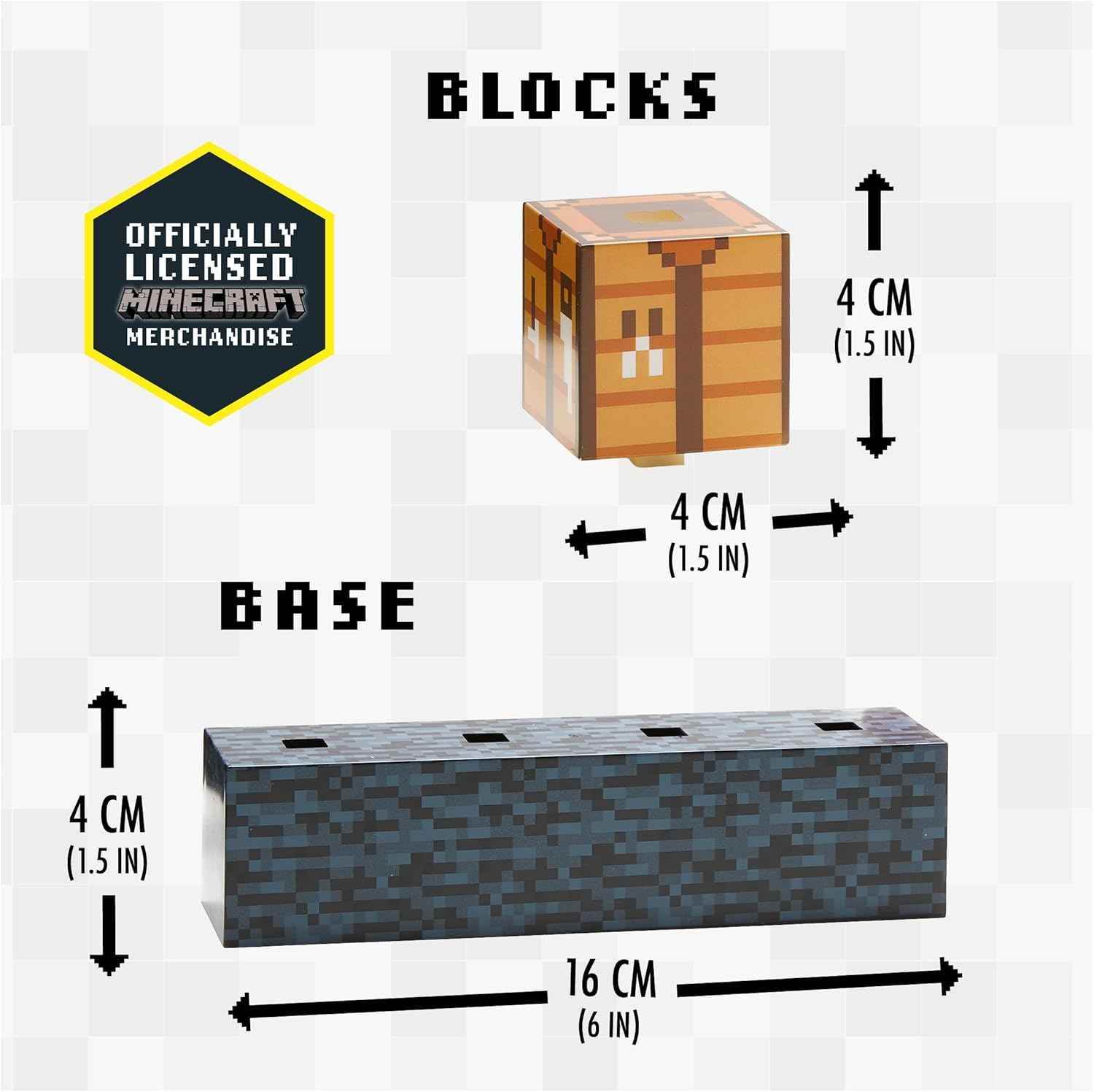 Minecraft Night Light – LED Block Lamp | Custom Stackable Light Blocks for Gaming Room - 