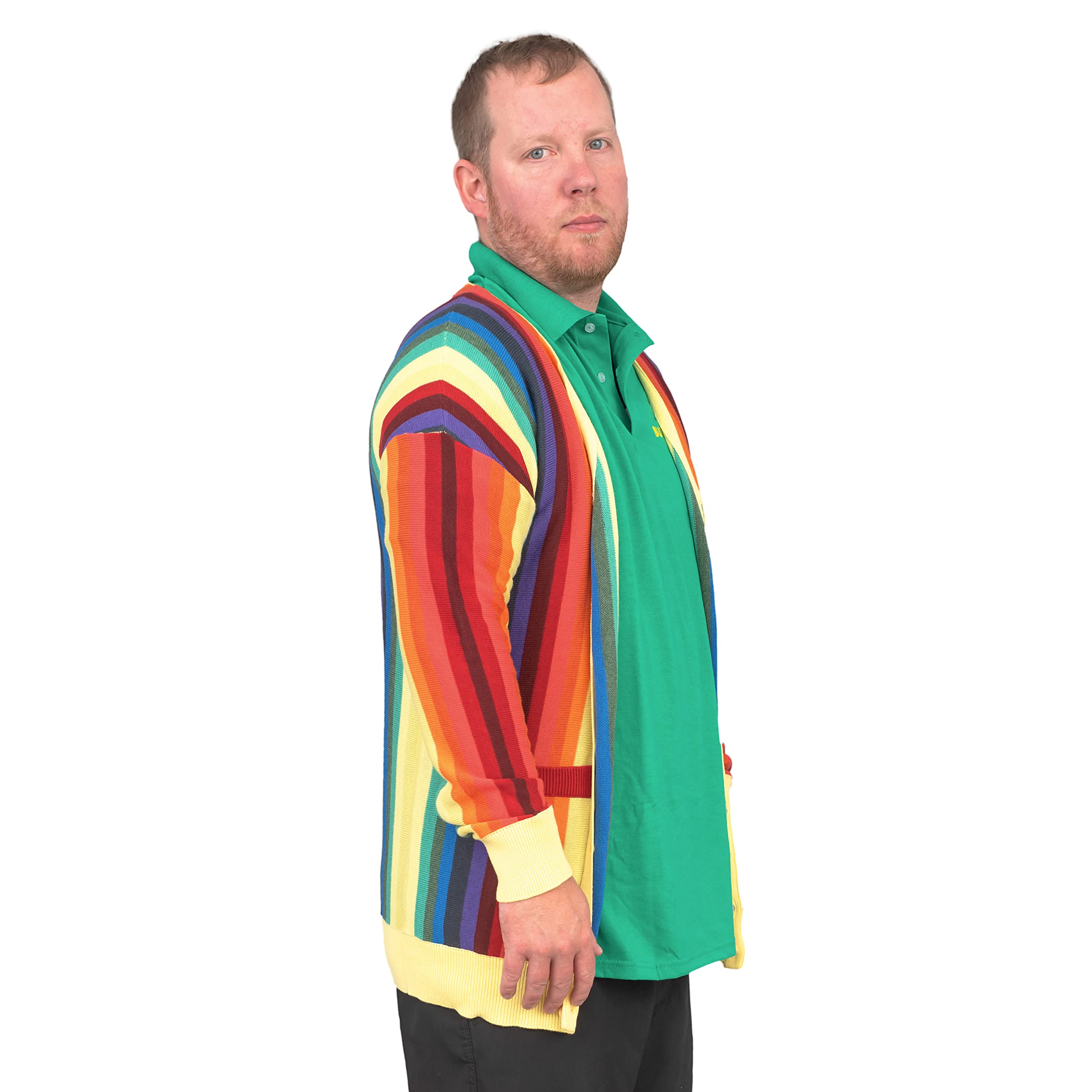 Caddyshack Caddy Rainbow Sweater Halloween Costume Cardigan
