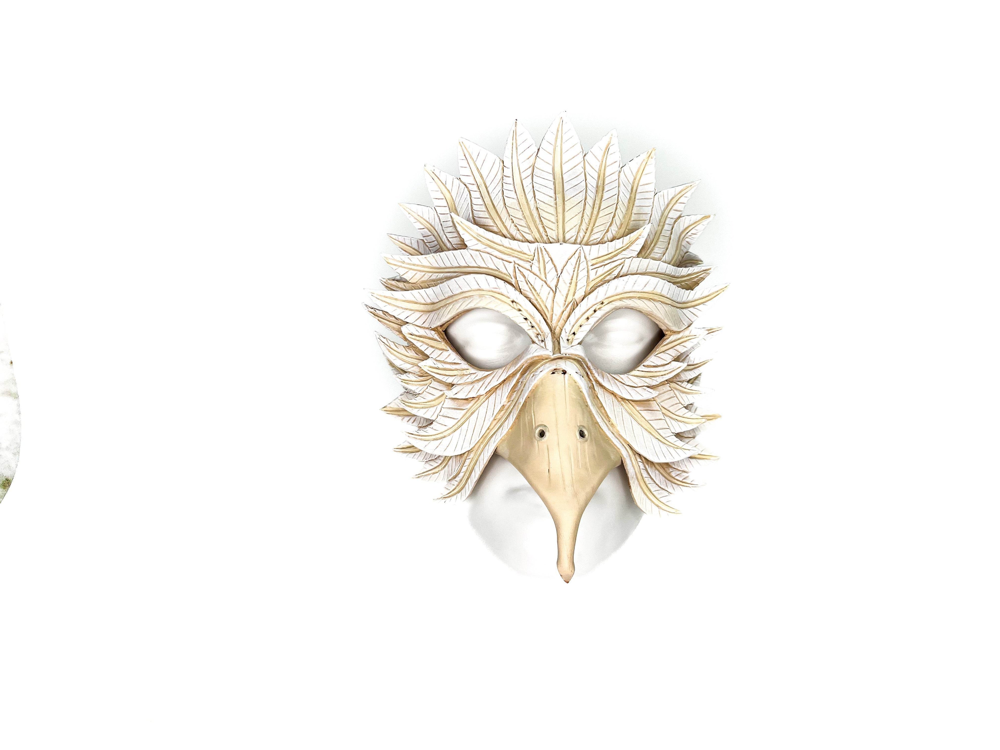 Dove Handmade Genuine Leather Mask - 
