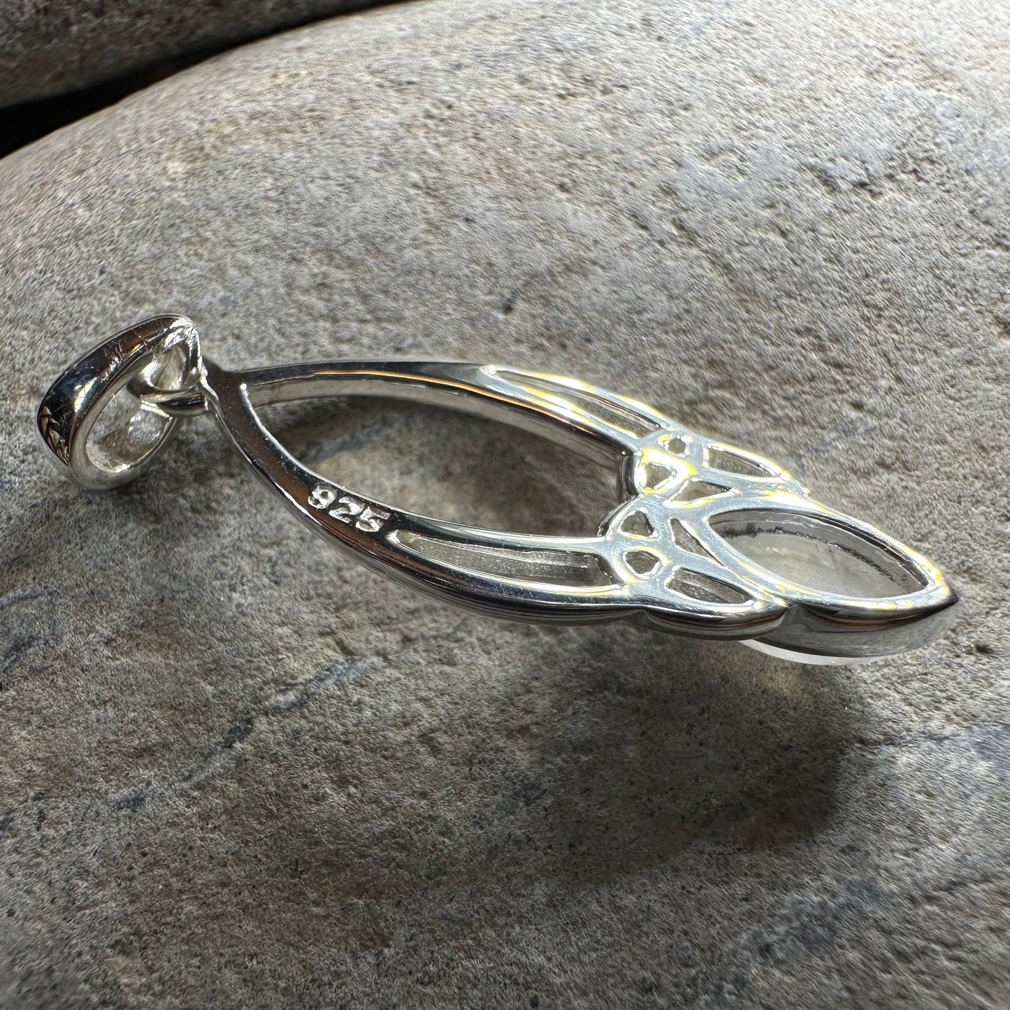 Moonstone Trinity Knot Necklace