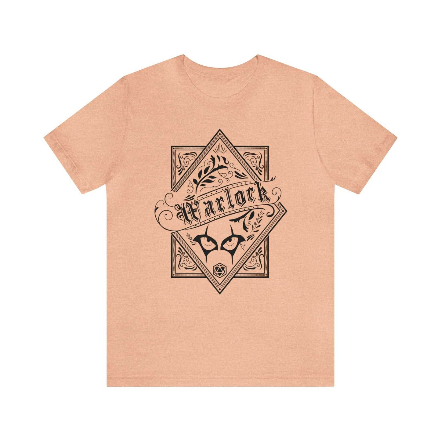 Warlock Class Shirt - Heather Peach / S