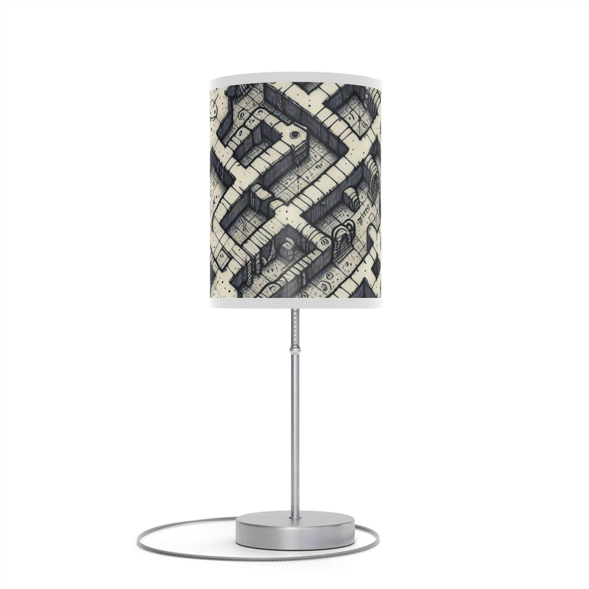 Dungeon map. Lamp on a Stand, US|CA plug - White / Silver / One size