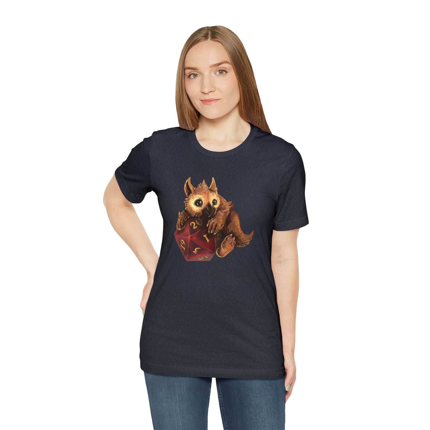 Owliver with High Variance D20 Short Sleeve Tee - Athletic Heather / S