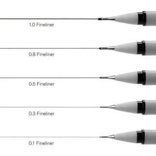 Winsor & Newton: Fineliner - Black 0.8 - 