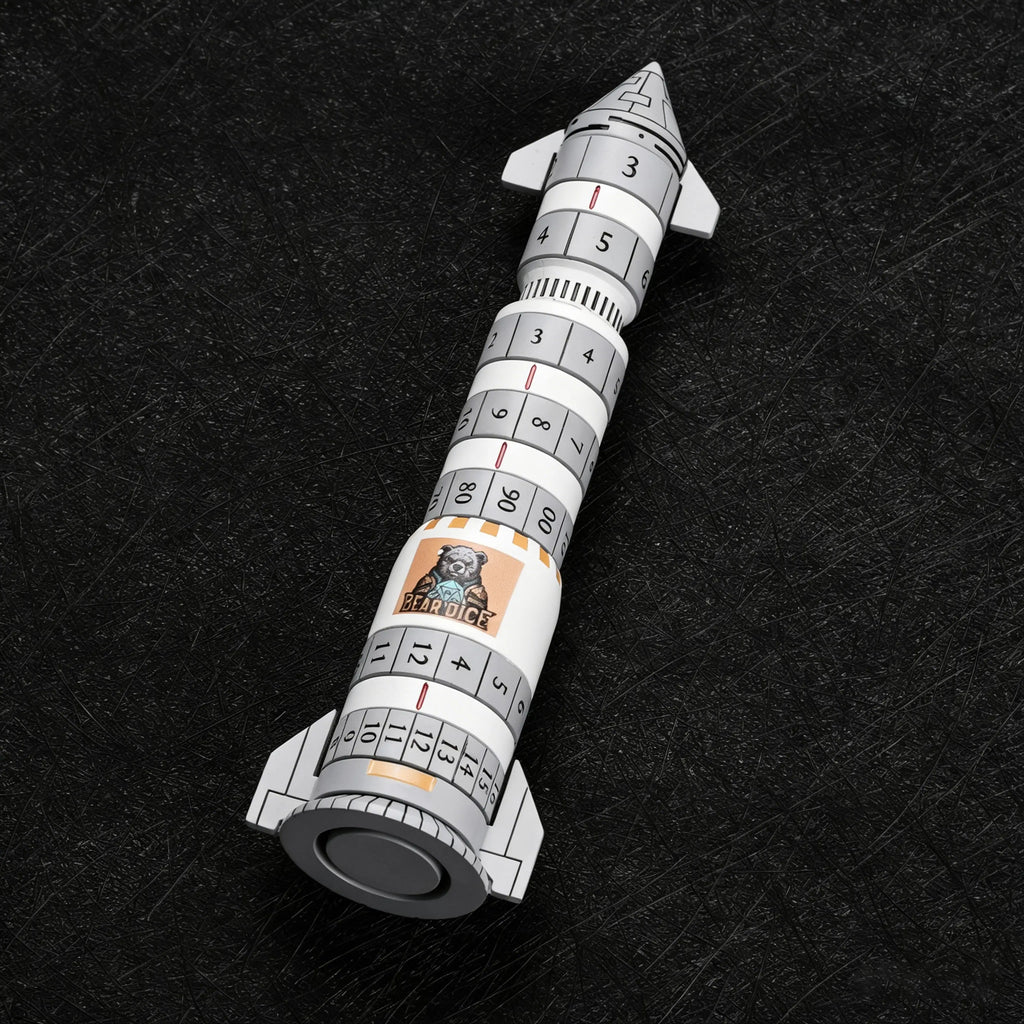 Kickstarter Dice - Metal Rocket Dice 7-in-1 Spinning Metal Dice Set