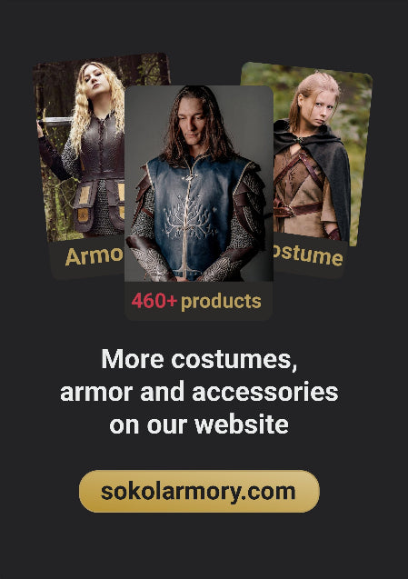 Floki leather shin guards (Vikings)