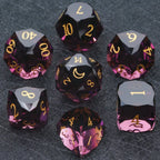 Bear Dice DND Multi-Sided Engraved Glass Gemstone Dice Set