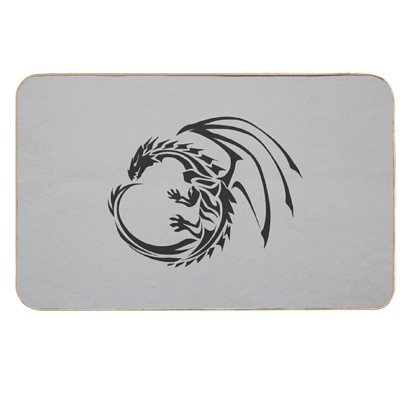 Color Art Black Dragon  Easy Maintenance Bath Mat