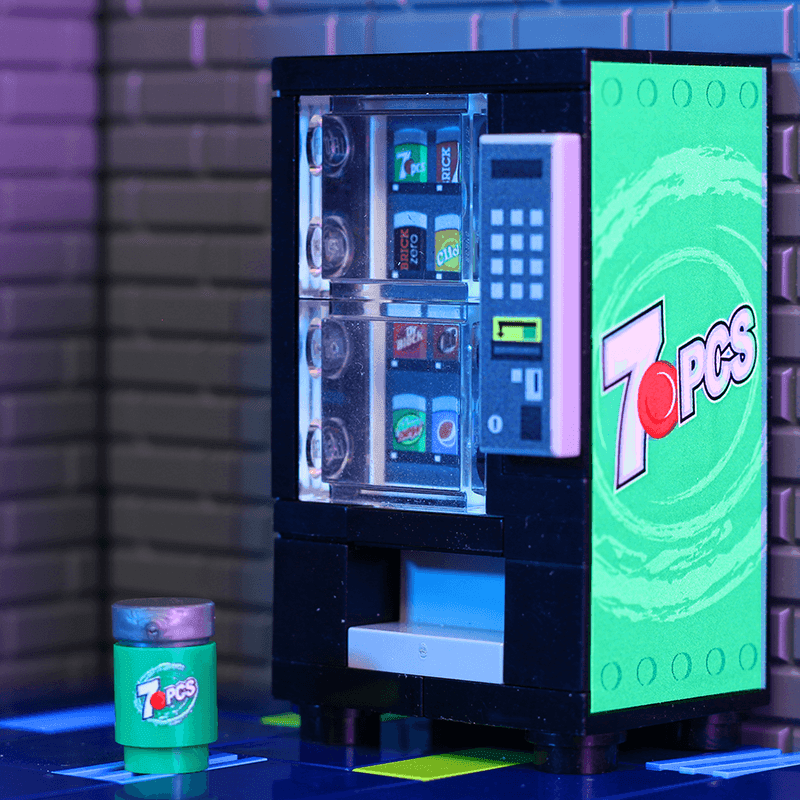 Custom 7 Pieces Soda Vending Machine made using LEGO parts - B3 Customs - 