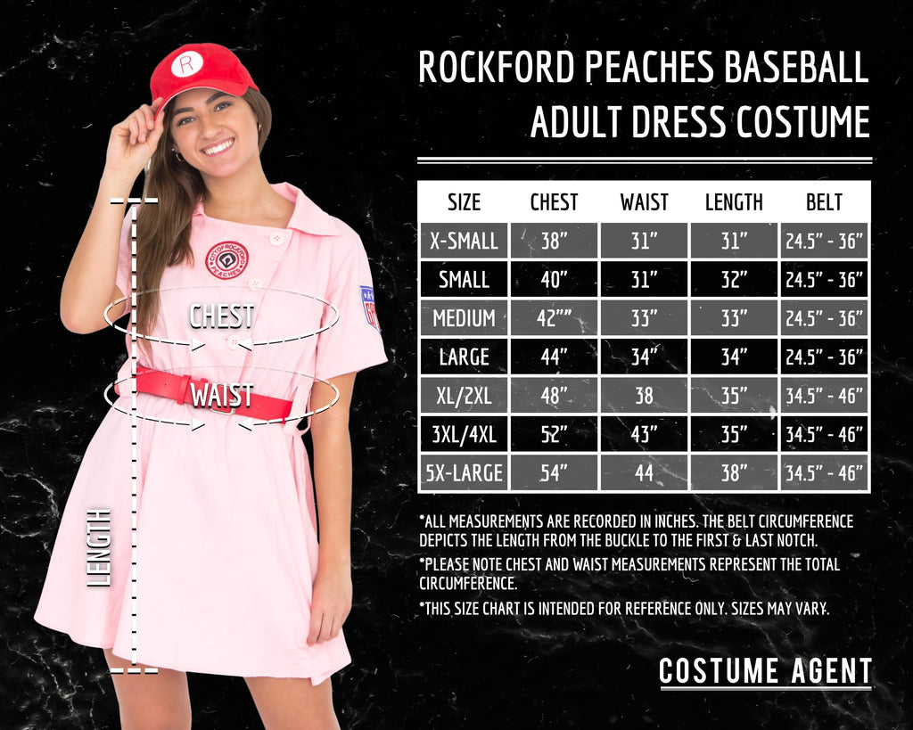 Rockford Peaches AAGPBL Baseball Halloween Costume Dress