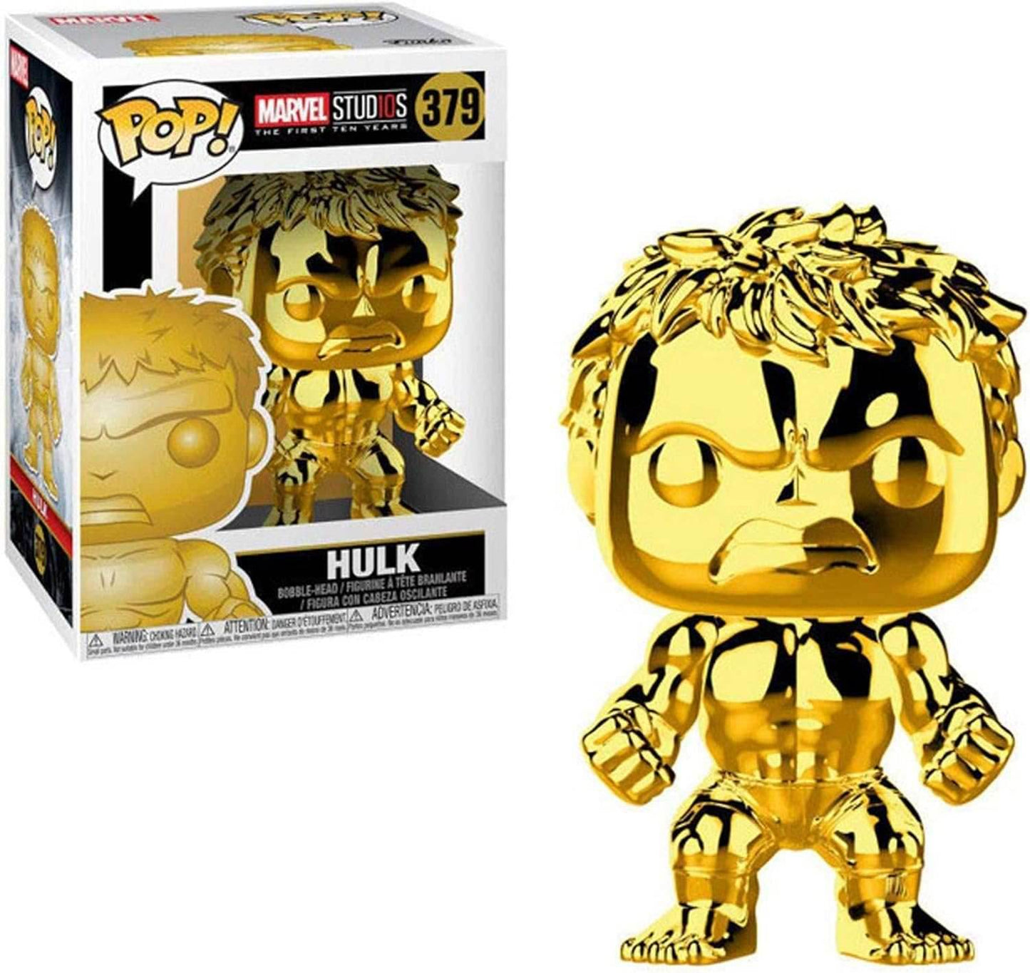 Funko Pop Marvel: Marvel Studios 10 - Hulk (Gold Chrome) - 