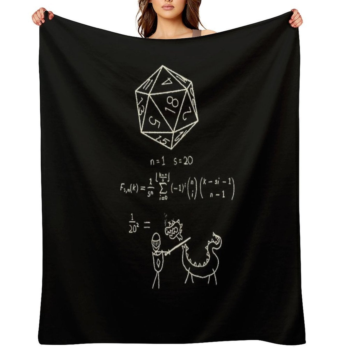The Science of 20 Sided Dice. Multi-functional Throw Blanket
