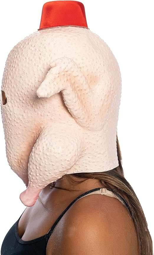 Turkey Head Mask and Glasses Set - 