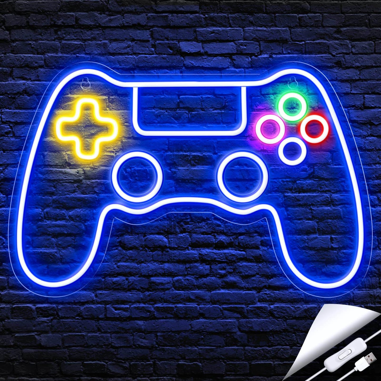 Gaming Neon Sign - LED Neon Light for Game Room Decoration | Teen Gamer Gift - Gamepad4