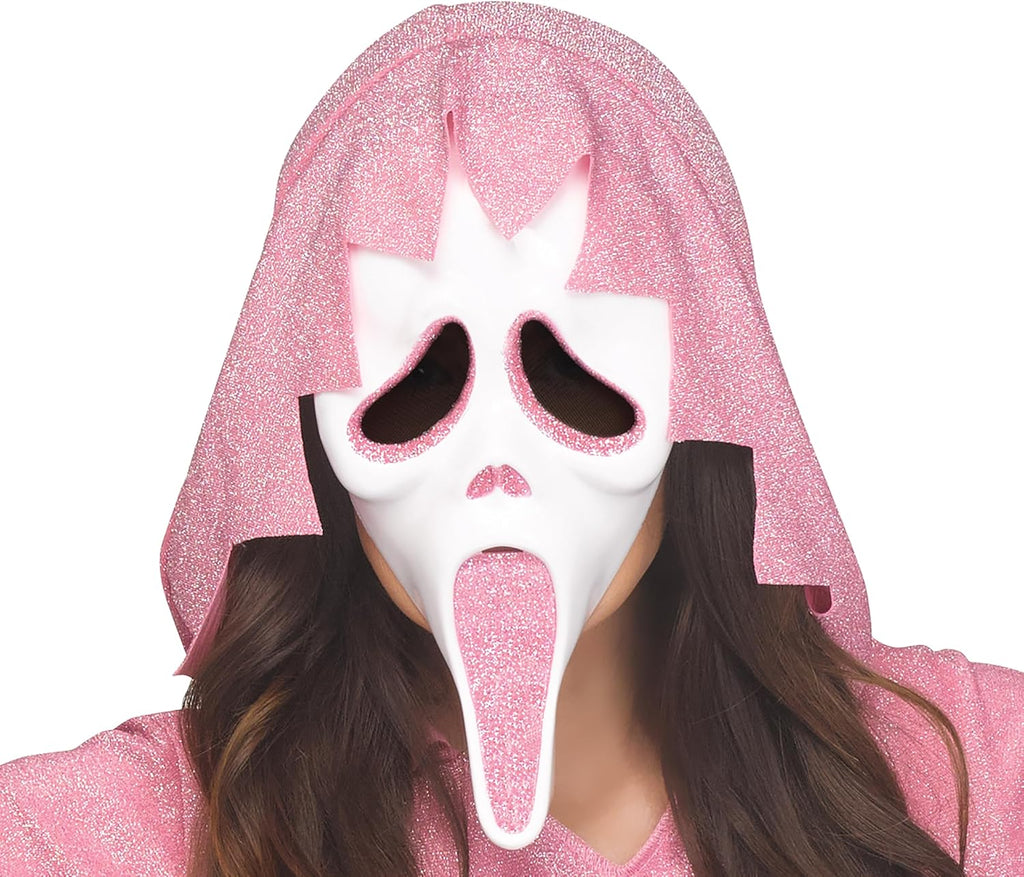 Ghost Face Adult Pink Glitter Costume