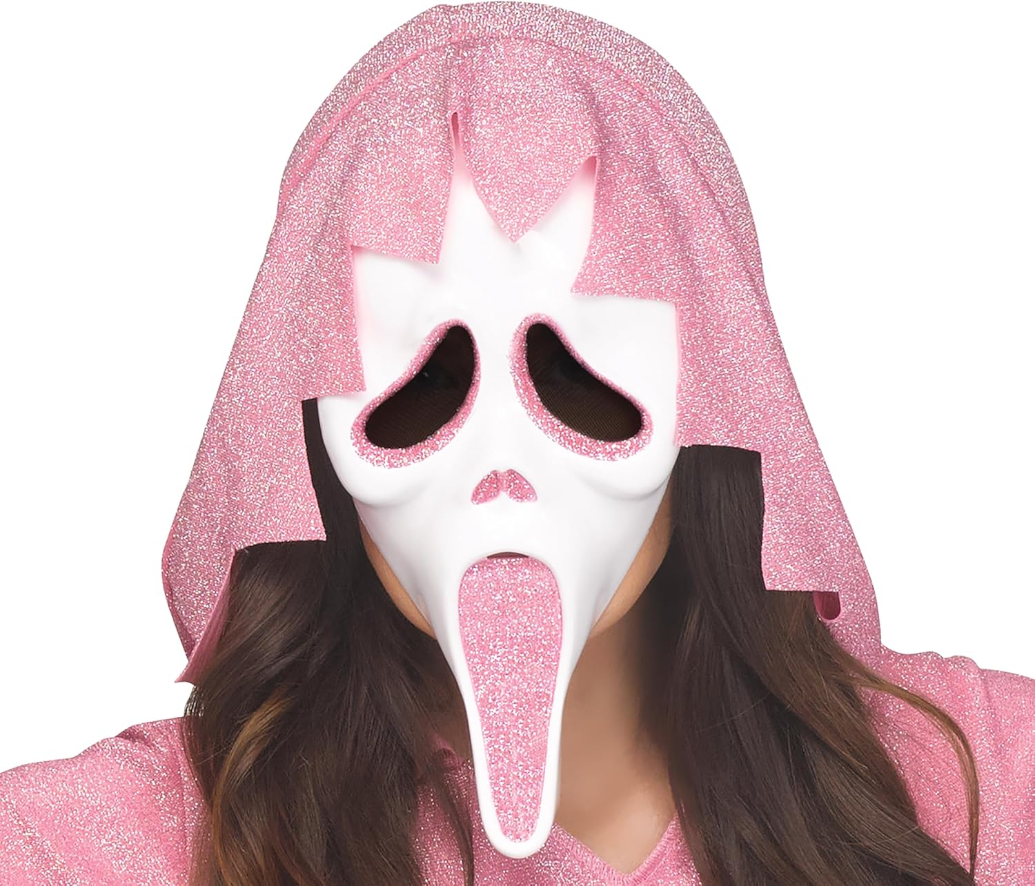 Ghost Face Adult Pink Glitter Costume