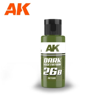 AK Interactive 1580 Dual Exo Scenery: 26B Dark Vegetation Acrylic Paint 60ml Bot