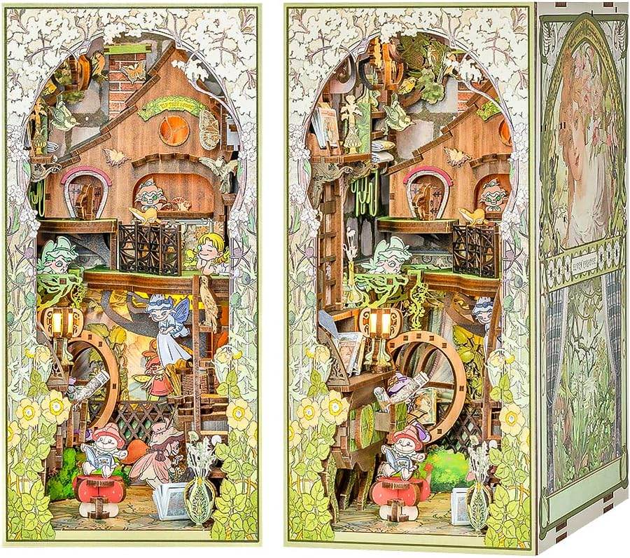 Book Nook Wizardi Miniature - Elven Paradise Roombox Kit - 