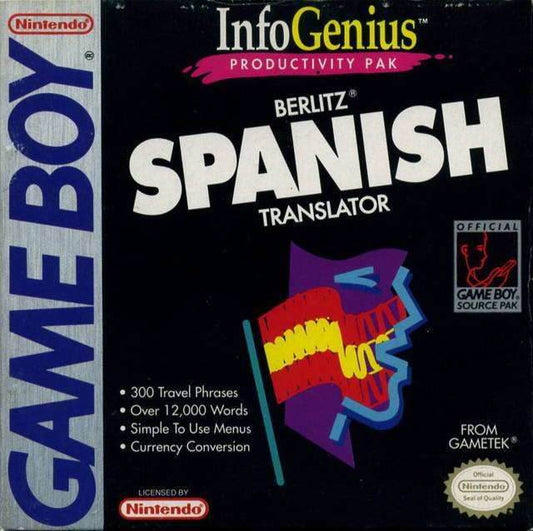 InfoGenius Berlitz Spanish Translator (Gameboy) - Game Manual Only