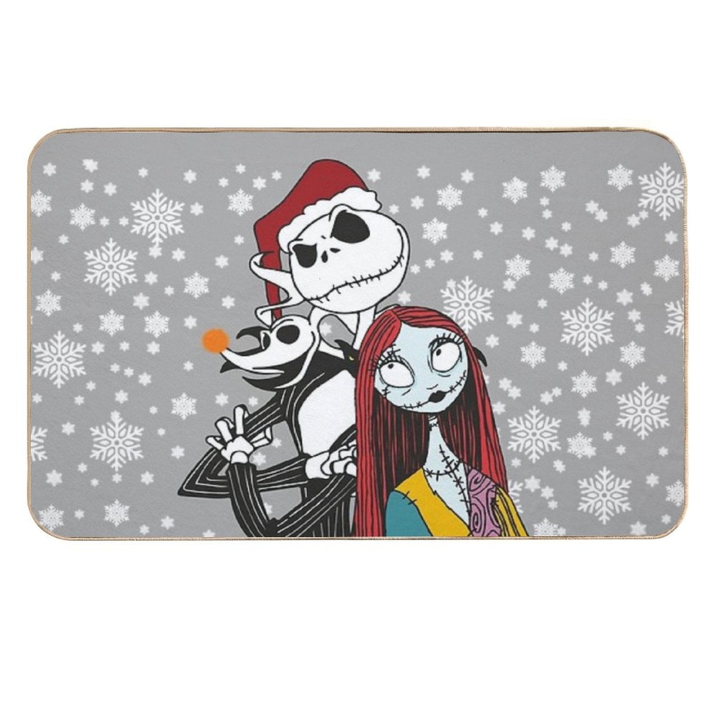 Jack Skellington, Zero And Sally - The Nightmare Before Christmas  Slip-Resistant Bath Mat