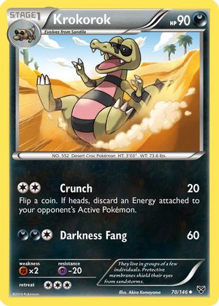Krokorok 070/146 - XY Base Set Reverse Holofoil