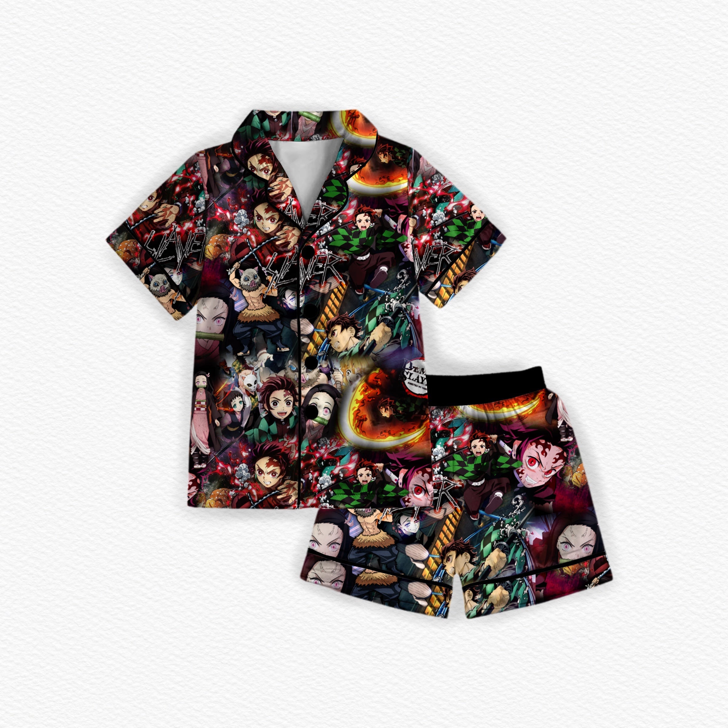 Slayer Button Up Short Set