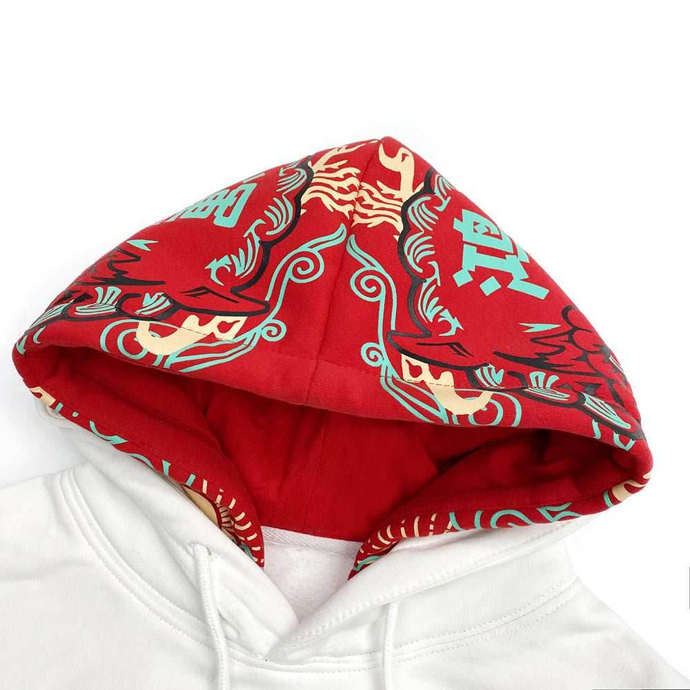 Double Red Dragon Hoodie - Black / M