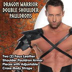Adult Faux Leather Shoulder Armor Pauldron Viking Pirate Costume Accessories