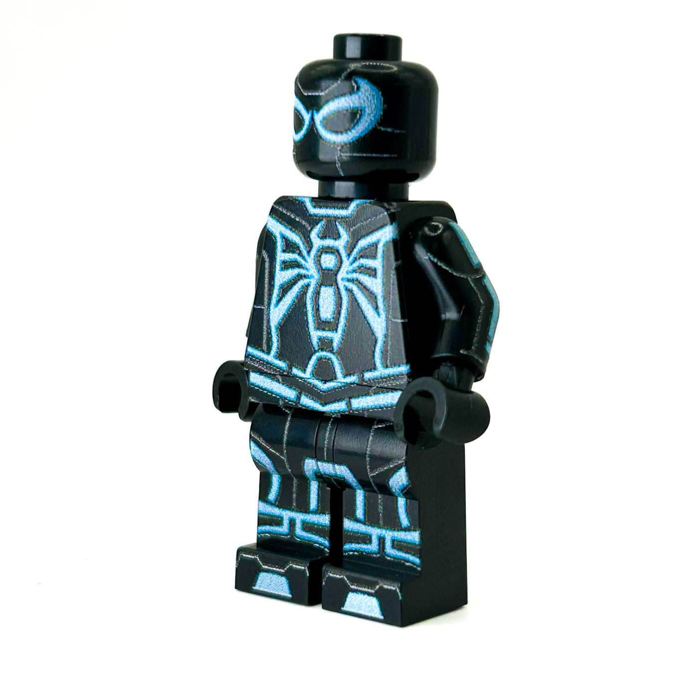 Spidey (Tron-Blue Variant) Custom Minifig made using LEGO parts - B3 Customs - 