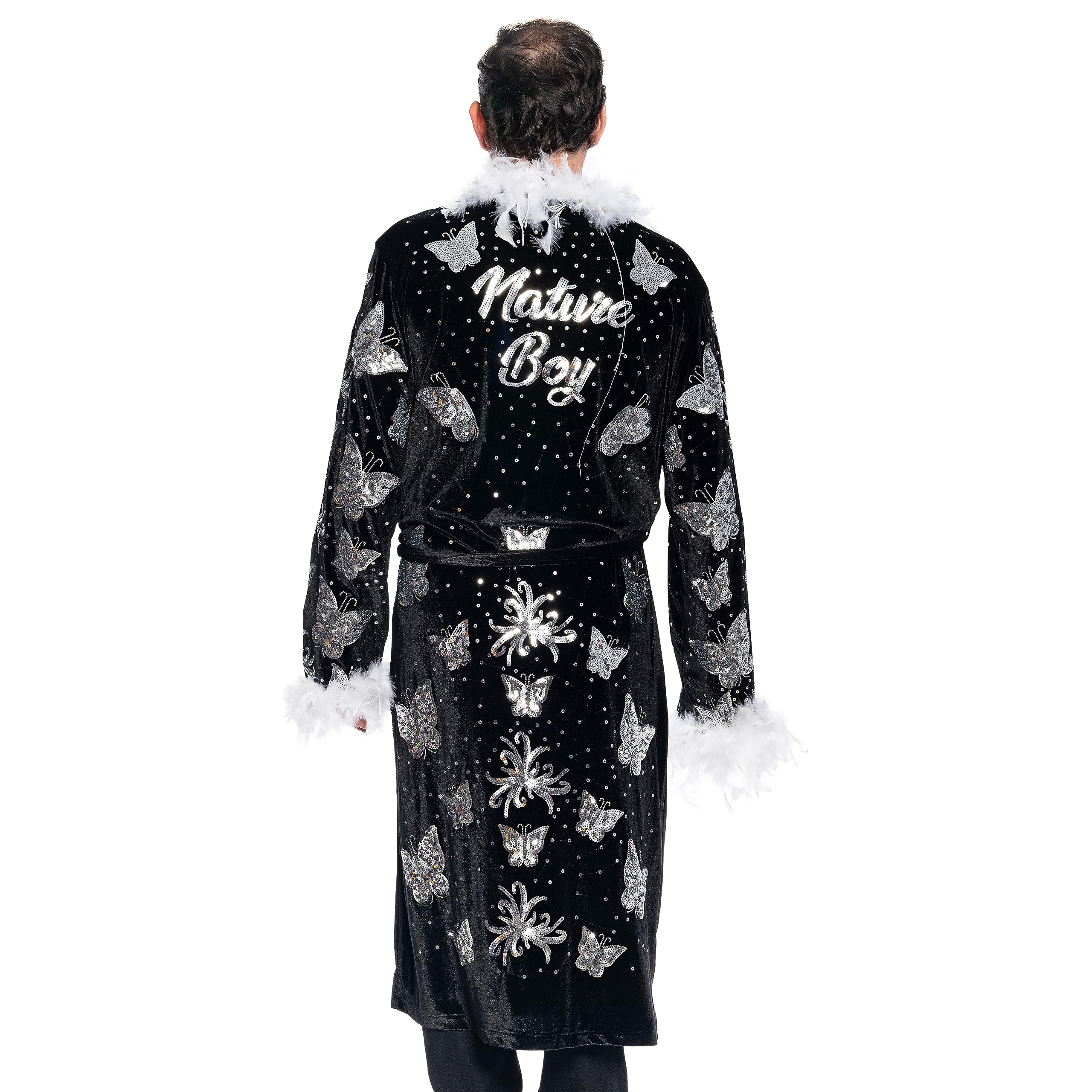 Nature Boy Flair Wrestler Deluxe Robe Halloween Costume Black