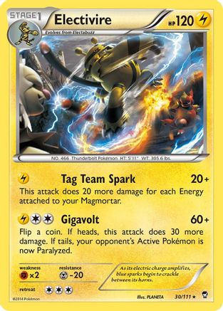Electivire 030/111 - XY  Furious Fists Reverse Holofoil