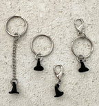 Black Witch Hat Zipper Pull Bag Charm Keychain