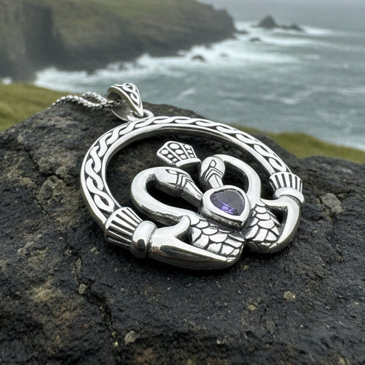 Celtic Swan Claddagh Necklace