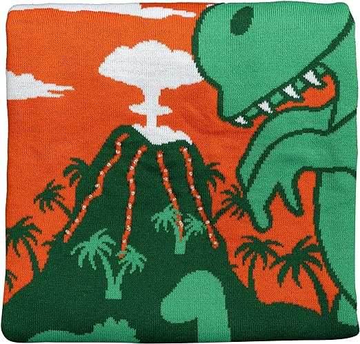 3D T-Rex Santa Hat Light UP Sweater - S