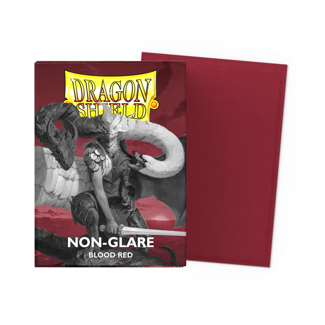 Blood Red - Non-Glare - Matte Sleeves - Standard Size