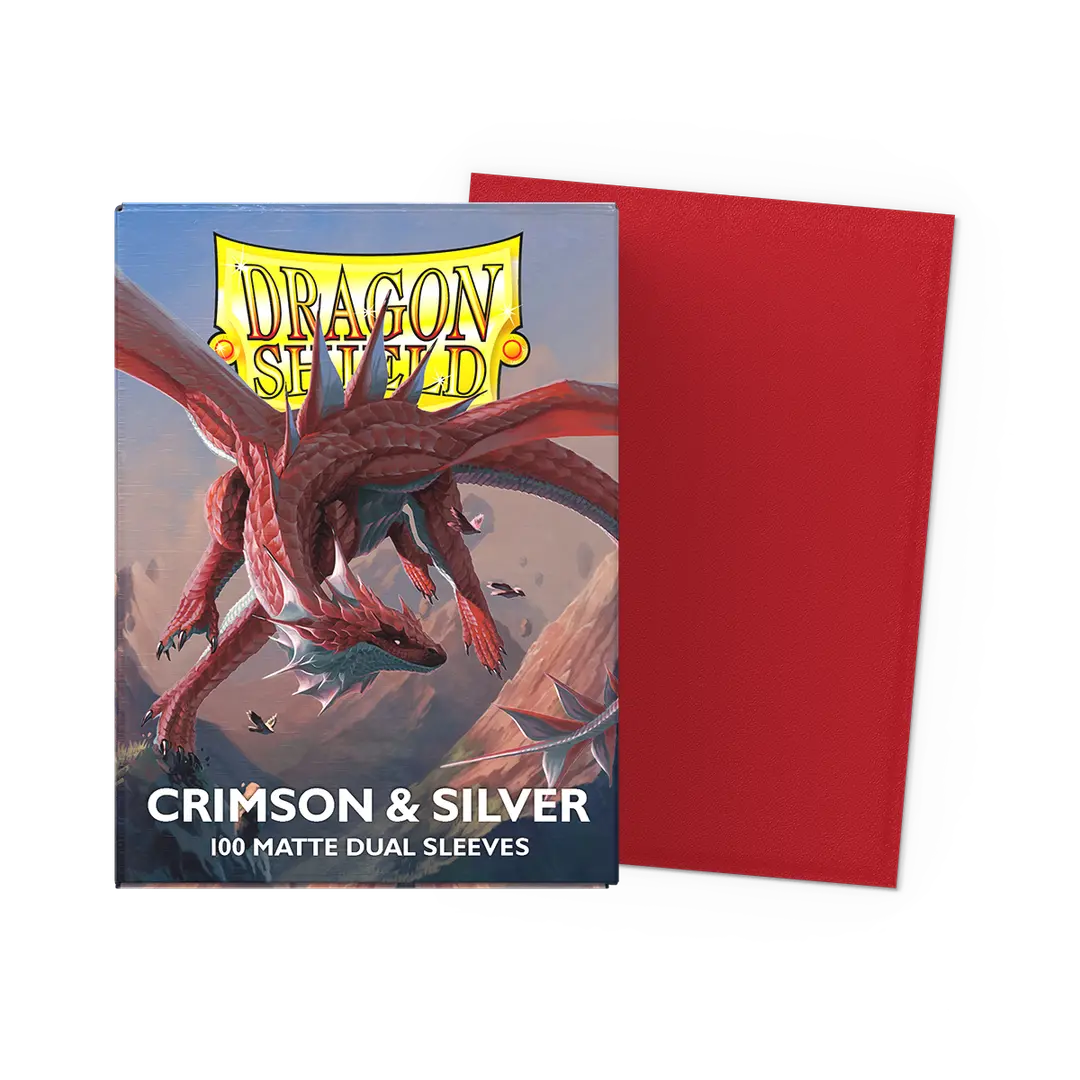 Dragon Shield: Crimson & Silver - Matte Dual Sleeves