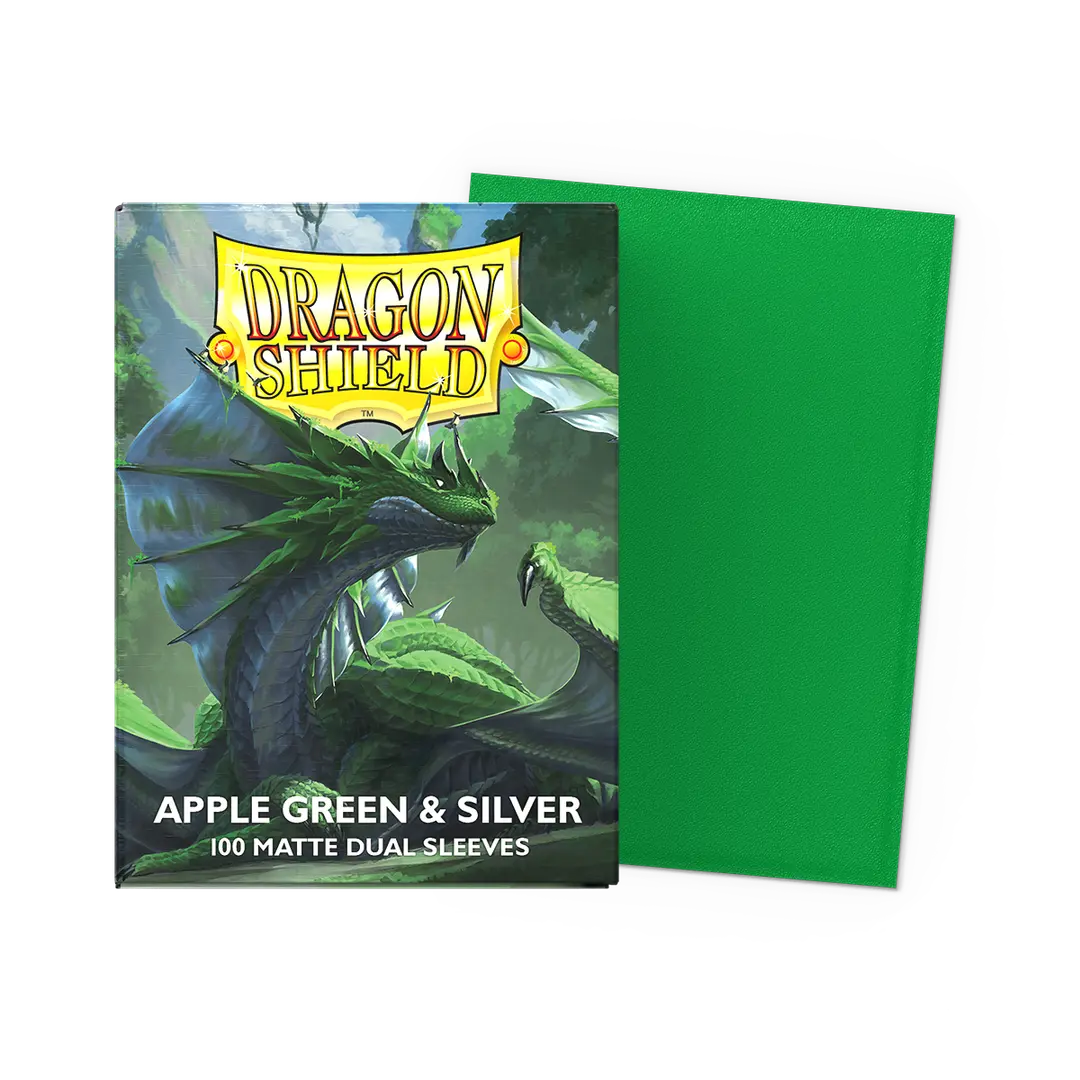 Dragon Shield: Apple Green & Silver - Matte Dual Sleeves