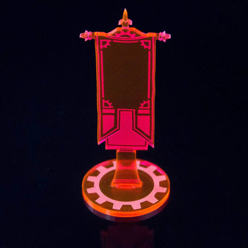 Acrylic Objective Flags - Fluorescent Red