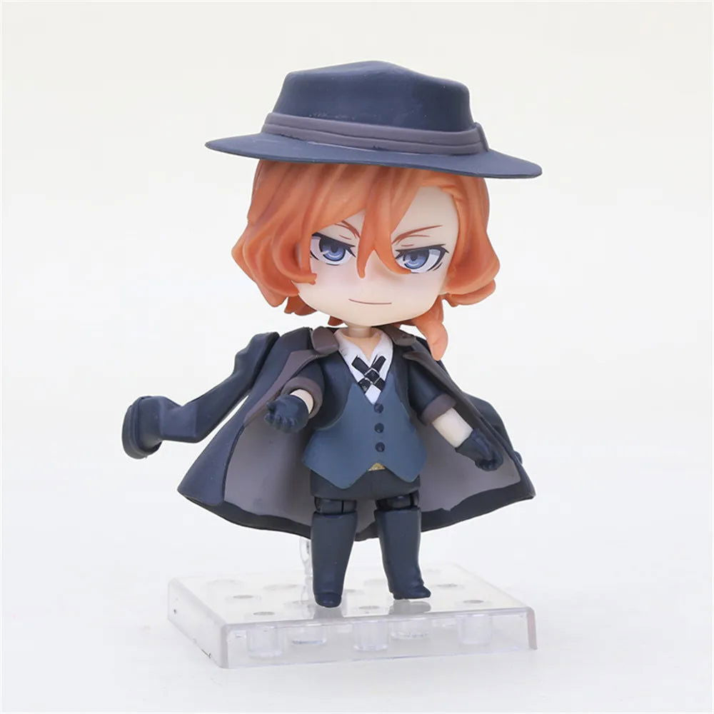 Action Figures Bungo Stray Dogs, Dazai Osamu, Nakahara Chuuya, Kawaii Chibi Cute Anime Figurines 10 cm