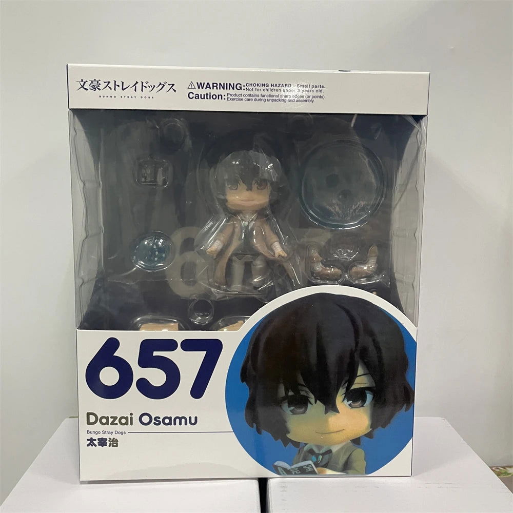 Action Figures Bungo Stray Dogs, Dazai Osamu, Nakahara Chuuya, Kawaii Chibi Cute Anime Figurines 10 cm