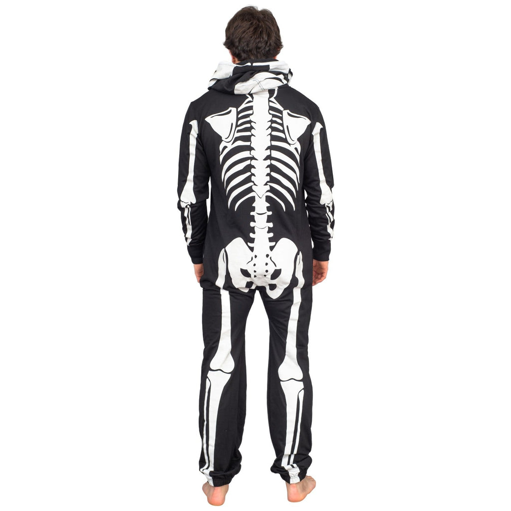 Adult Halloween Skeleton Cosplay Costume Glow in Dark Jumpsuit