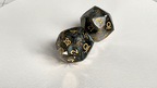 Kickstarter Dice - Natural Labradorite DND Gem Dice Set - Ring of Order