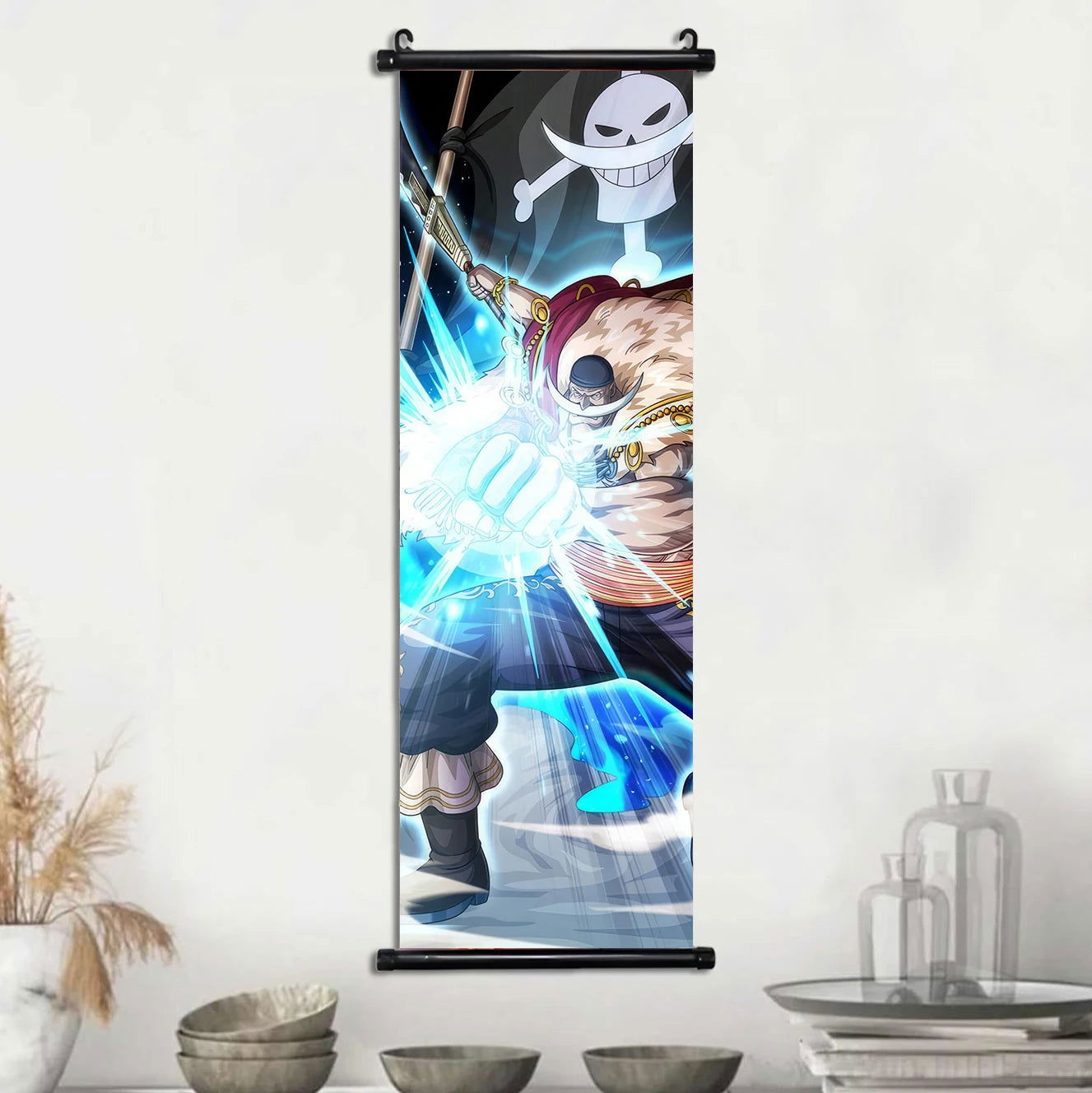 Anime ONE PIECE Poster Scrolls Wall Art, Sanji Roronoa Zoro Luffy Nami Canvas Prints Kids Room Decoration Hanging Scrolls