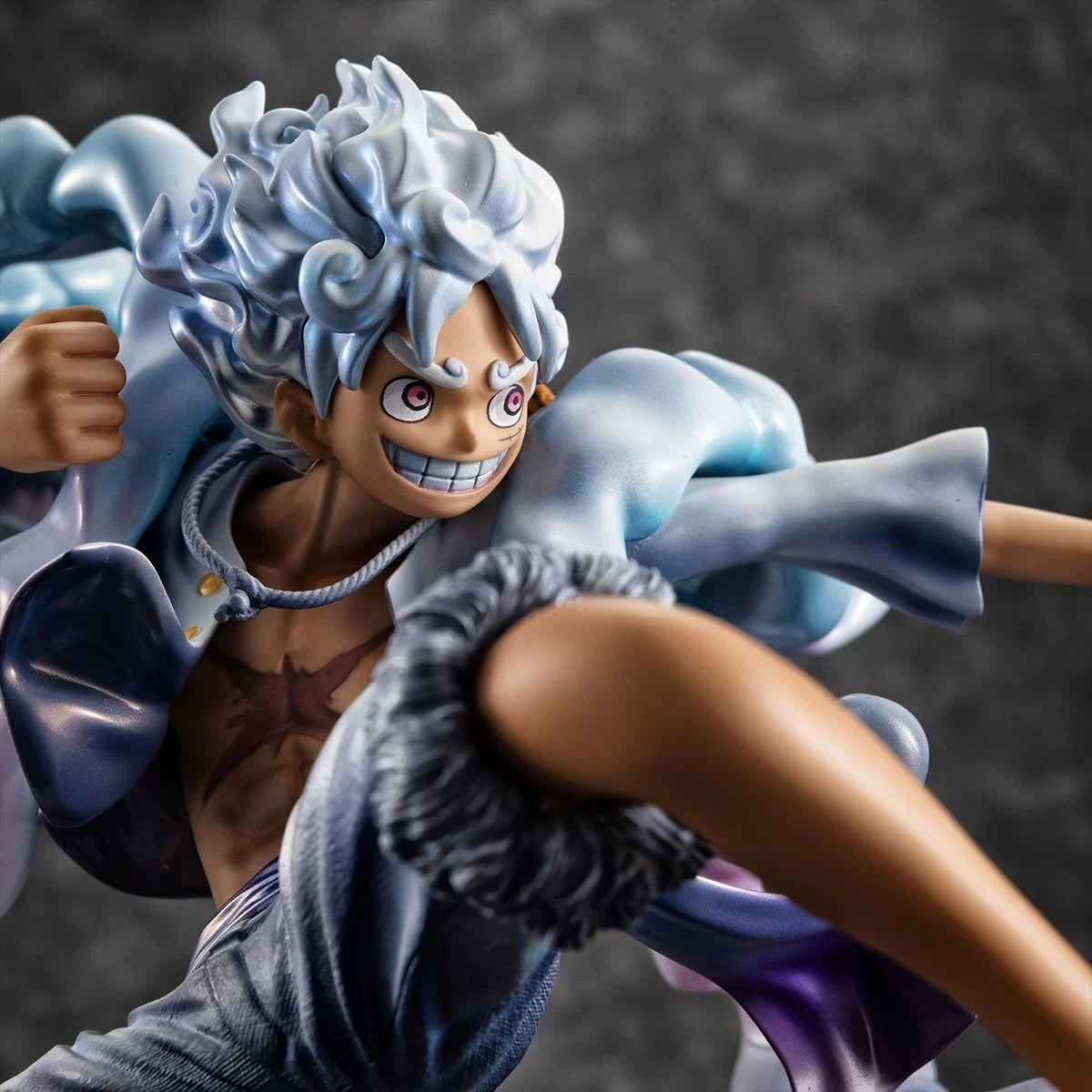 Anime One Piece Figure, Gear 5 Monkey D. Luffy Action Figurine, Sun God Nika Luffy Statue Toy Gifts 23 cm, 9 in