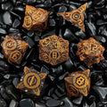 UFO Elements - Solid Metal DND Dice Set Ancient Gold