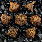 UFO Elements - Solid Metal DND Dice Set Ancient Gold