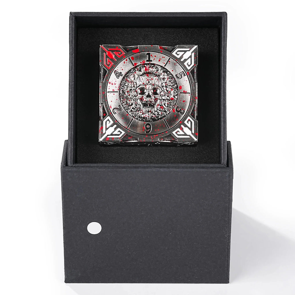 Cool Table Game Dice Spinner: 7-in-1 Metal Solid Cube Six-Sided Circular Spinning Roulette Dice