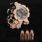 Unique dnd revolver dice set: 7 cool metal dnd bullet dice in the rotating revolver cylindrical magazine