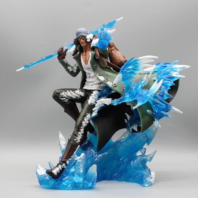 Aokiji Kuzan Anime LED Figurine, One Piece Action Figures Statue Model Collection 30 cm