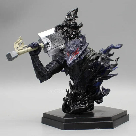 Armor Guts Figure, Berserk Black Swordsman PVC Anime Figurine, 6in Statues Toys